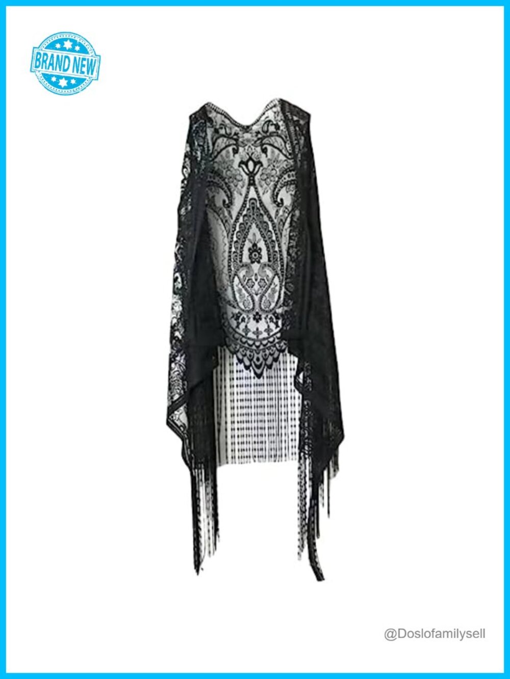 Lace Cardigan Vest Hollow Out Fringe Beach Cover Up